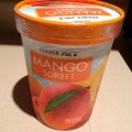 Container of Trader Joe's Mango Sorbet